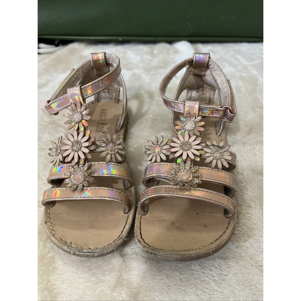 Girls Rose Gold Sandals Size 11